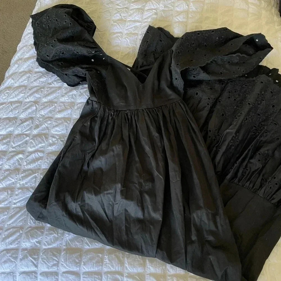 En Saison black eyelit flutter maxi dress - Picture 4 of 11